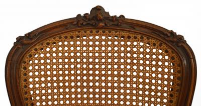 Set of 4 French Louis XV Walnut Side Chairs