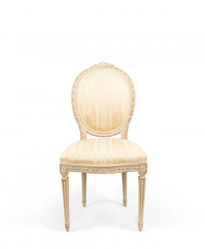 Set of 4 French Louis XVI Bleached Side Chairs