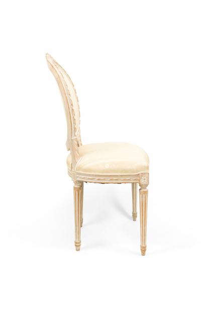 Set of 4 French Louis XVI Bleached Side Chairs
