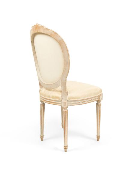 Set of 4 French Louis XVI Bleached Side Chairs