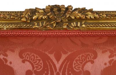 Set of 4 French Louis XVI Silk Side Chairs