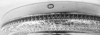 Set of 4 French Restauration Classical Silver Candlesticks