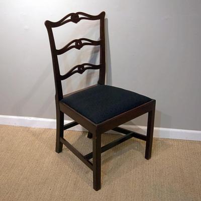Set of 4 George III Ladder Back Side Chairs with Slip Seats