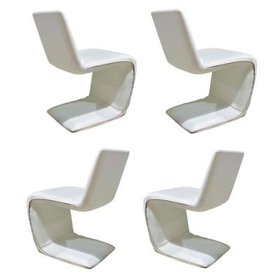 Set of 4 Italian Mid Century Z Dining Chairs