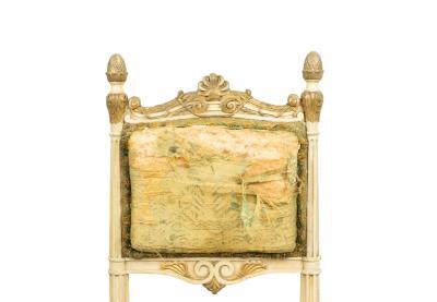 Set of 4 Italian Neoclassic Silk Upholstery Chairs