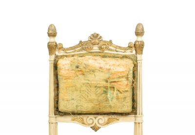 Set of 4 Italian Neoclassic Silk Upholstery Chairs