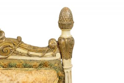 Set of 4 Italian Neoclassic Silk Upholstery Chairs
