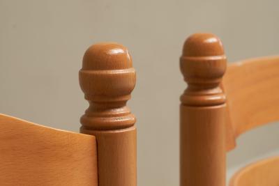 Set of 4 Mid Century Dining Chairs in Beech 1970s