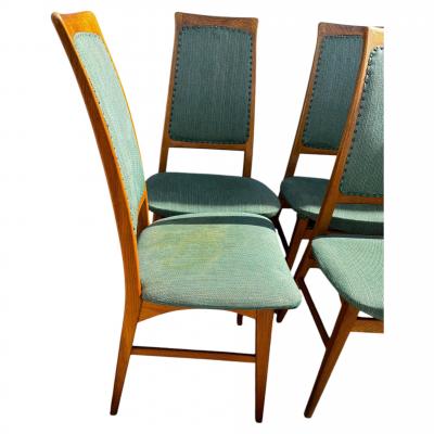 Set of 4 Mid Century Modern Teak Swedish Dining Side Chairs
