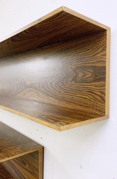 Set of 4 Mid Century Wooden Shelves