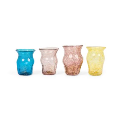 Set of 4 Multicolored Glass Shot Glasses