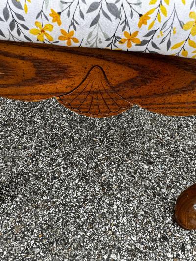 Set of 4 Oak Queen Anne Style Dining Chairs