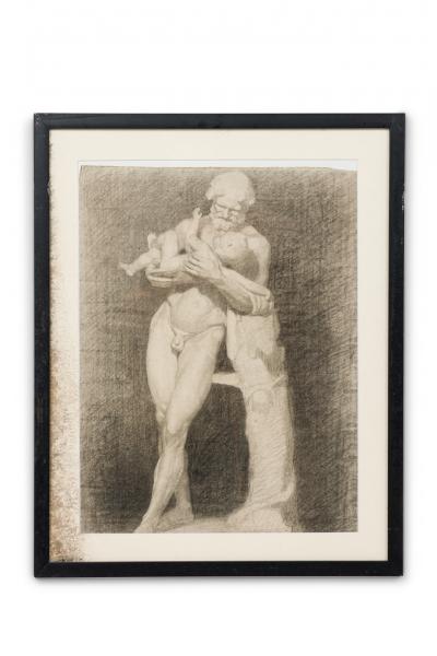 Set of 4 Old Master Academic Charcoals