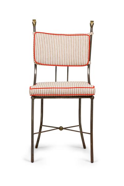 Set of 4 Outdoor English Regency Brass Side Chairs