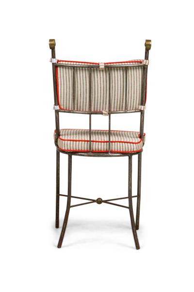 Set of 4 Outdoor English Regency Brass Side Chairs