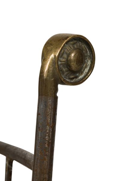 Set of 4 Outdoor English Regency Brass Side Chairs