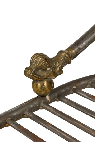 Set of 4 Outdoor English Regency Brass Side Chairs
