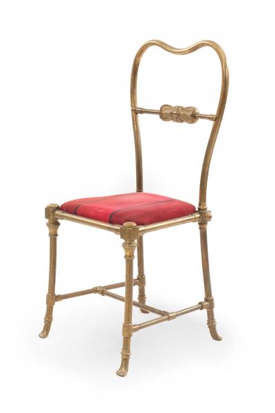 Set of 4 Outdoor French Victorian Brass Side Chairs