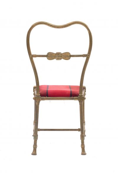 Set of 4 Outdoor French Victorian Brass Side Chairs