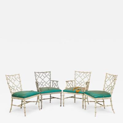Set of 4 Phyllis Morris for Kessler Industries Mid Century American Faux Bamboo