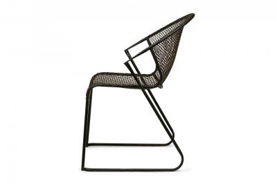 Set of 4 Russell Woodard Dining Chairs with Concave Seat and Curved Back