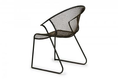 Set of 4 Russell Woodard Dining Chairs with Concave Seat and Curved Back