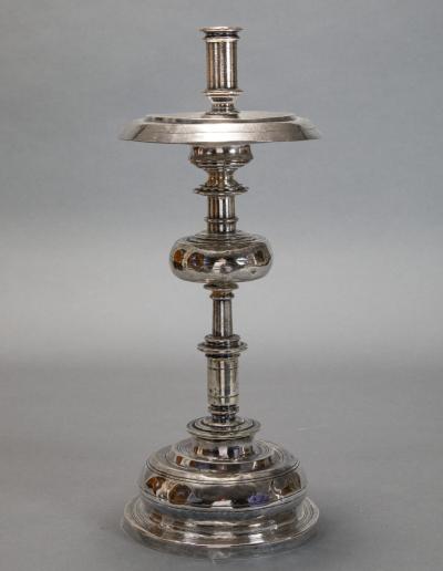 Set of 4 Spanish Colonial Silver Candlesticks