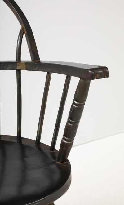 Set of 4 Vintage Metal Windsor Chairs with Arms