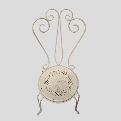 Set of 4 garden chairs and round table French 1950s