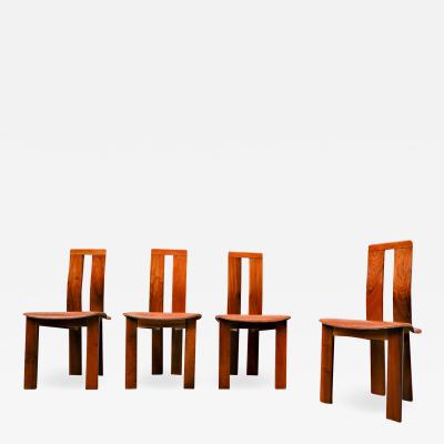 Set of 4 italian chairs 1950s