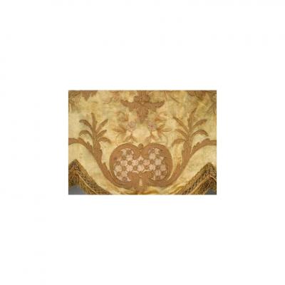 Set of 5 English Victorian Style Gold Velvet Drapes