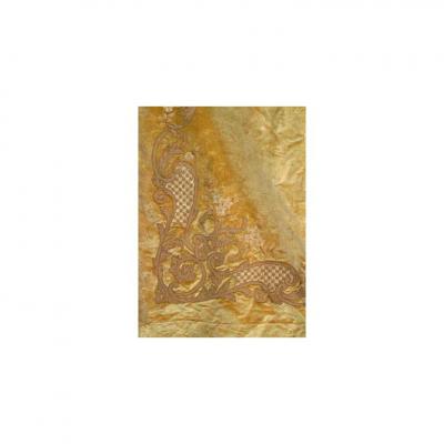 Set of 5 English Victorian Style Gold Velvet Drapes