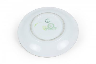 Set of 5 French Victorian Porcelain Floral Teacups