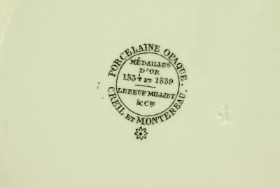 Set of 5 French Victorian Transferware Plates of Historical Landmarks