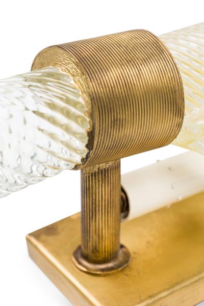 Set of 5 Italian Mid Century Murano Glass Leaf Wall Sconce