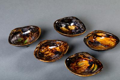 Set of 5 Shell Shaped Eiraku Dishes