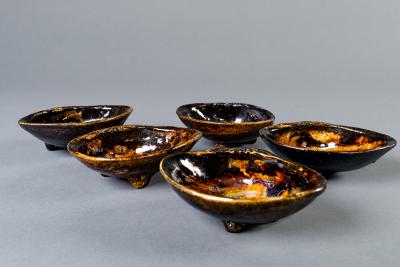 Set of 5 Shell Shaped Eiraku Dishes