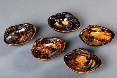 Set of 5 Shell Shaped Eiraku Dishes