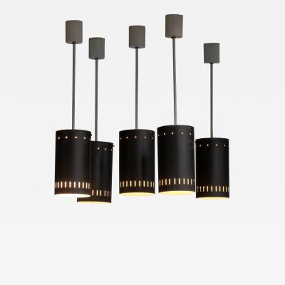 Set of 5 Tuyau style ceiling spots