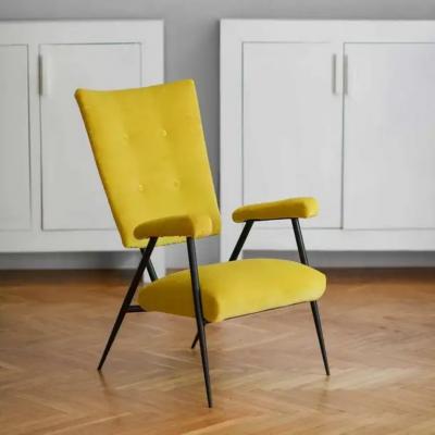 Set of 50s Armchairs Lined in Dedar Fabric