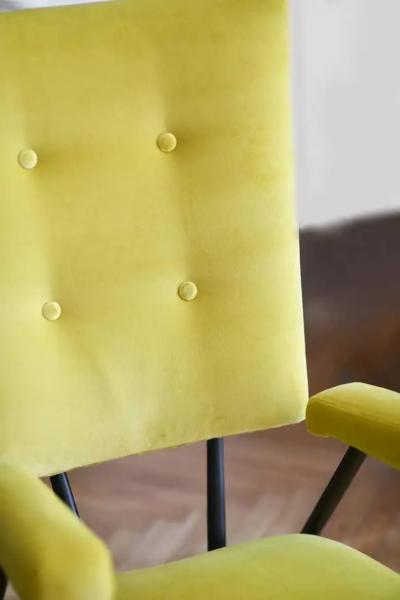Set of 50s Armchairs Lined in Dedar Fabric