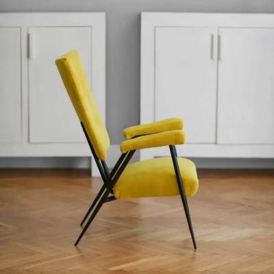 Set of 50s Armchairs Lined in Dedar Fabric