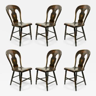 Set of 6 American Federal Hitchcock Side Chairs