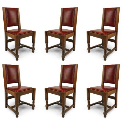 Set of 6 American Mission Oak Side Chairs