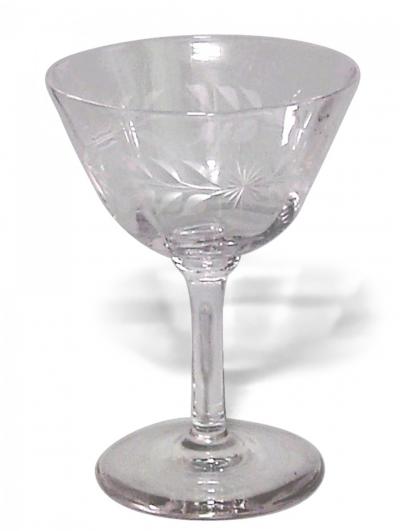 Set of 6 American Victorian Crystal Liqueur Glasses