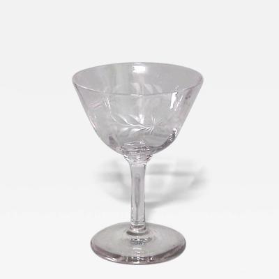 Set of 6 American Victorian Crystal Liqueur Glasses