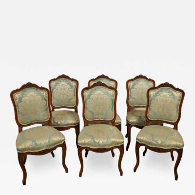 Set of 6 Antique French Provincial Petite Fruitwood Dining Chairs