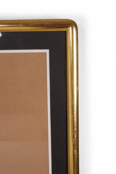 Set of 6 Black and Gilt Curved Corner Gallery Frames