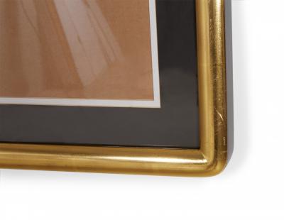 Set of 6 Black and Gilt Curved Corner Gallery Frames