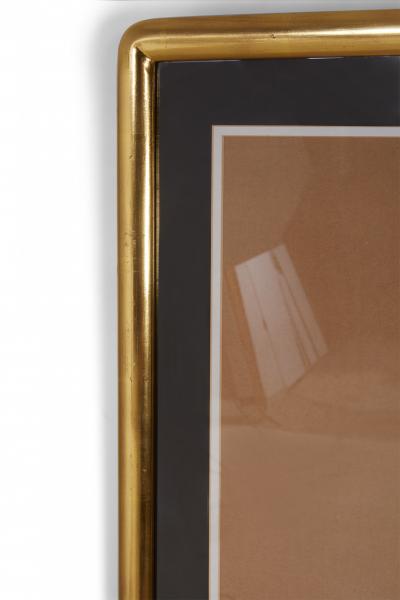 Set of 6 Black and Gilt Curved Corner Gallery Frames